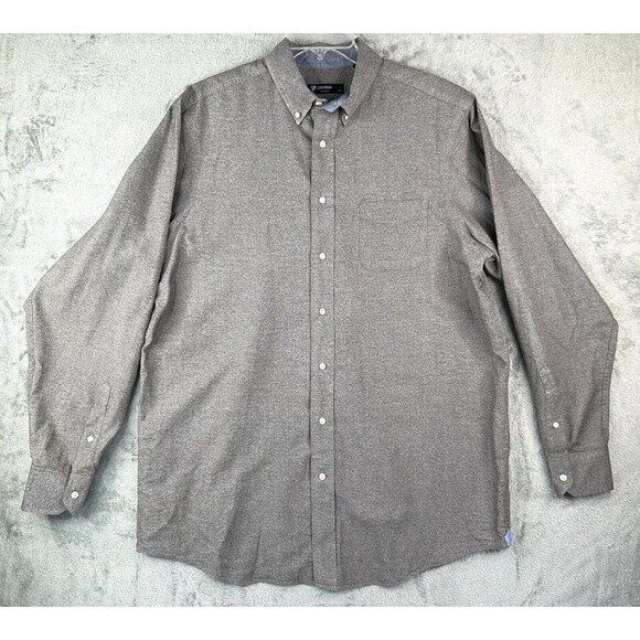 Daniel Cremieux Button Up Gray Shirt Men's Large Tall LT Long Sleeve - Picture 1 of 7